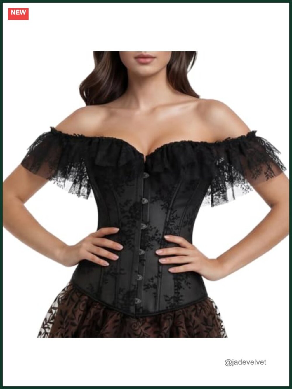 Victorian Lace Corset Gothic Steampunk Bustier Halloween Costume